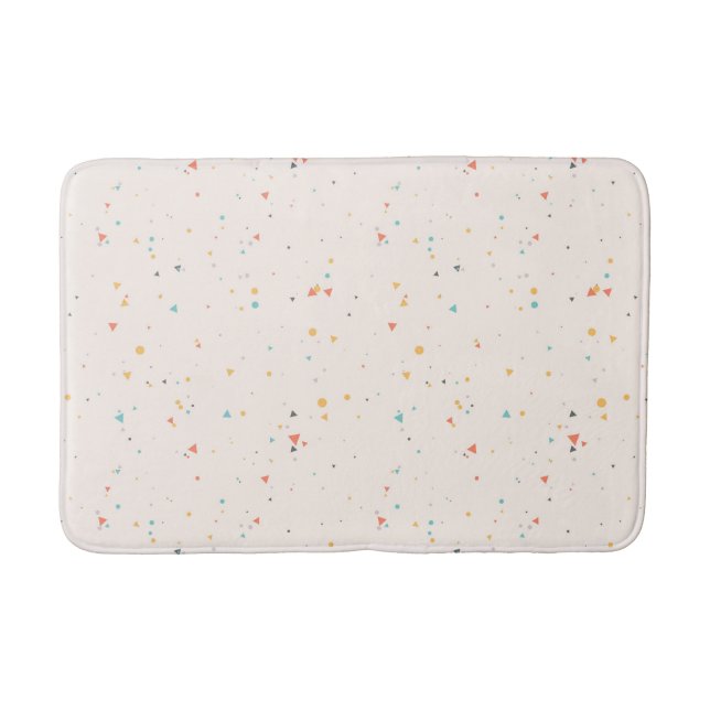 Tapis De Bain Motif Confetti Dots & Triangle (Devant)