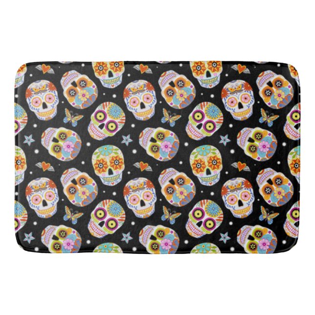 Tapis De Bain Motif crâne sucre (Devant)