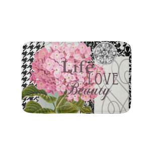 Tapis De Bain Motif Damas Décor Floral Joli