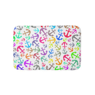 Tapis De Bain Motif d'Ancre de bateau coloré