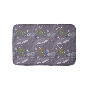 Tapis De Bain Motif d'animaux aquatiques vie sous-marine océan