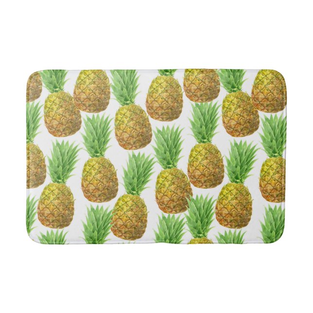 Tapis De Bain Motif d'aquarelle ananas (Devant)