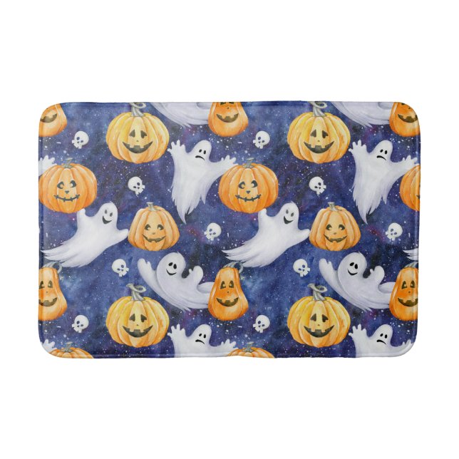 Tapis De Bain Motif d'aquarelle Halloween (Devant)