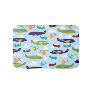 Tapis De Bain Motif d'avion d'aviateur