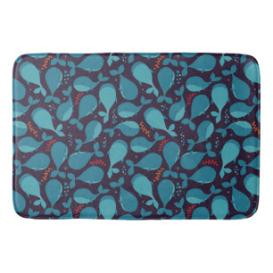 Tapis De Bain Motif de baleine bleue