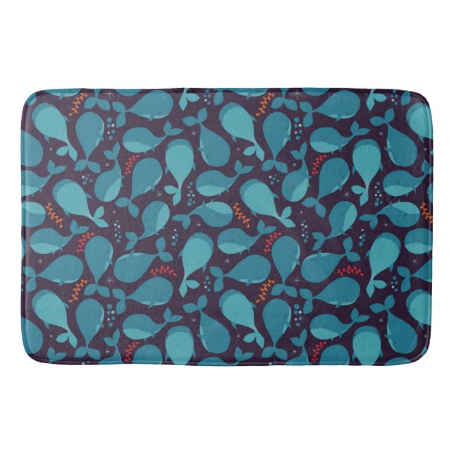 Tapis De Bain Motif de baleine bleue (Devant)