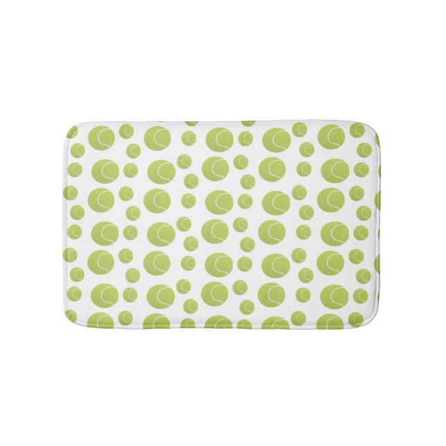 Tapis De Bain Motif de balles de tennis vertes (Devant)