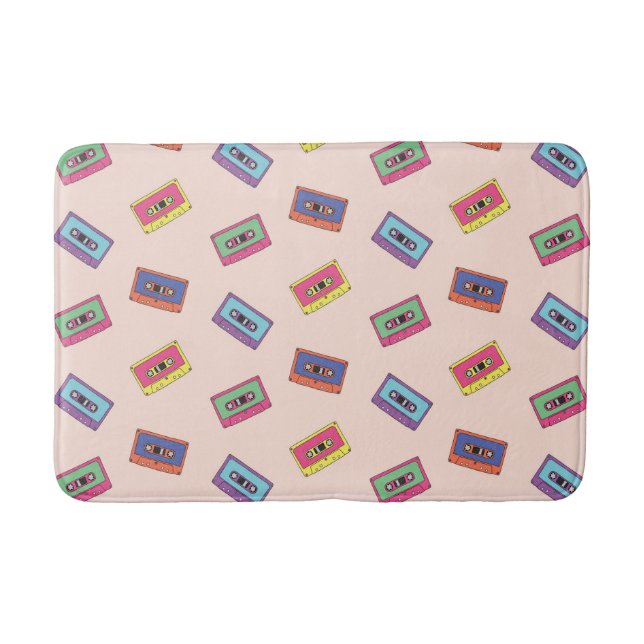 Tapis De Bain Motif de bande audio Retro Neon (Devant)