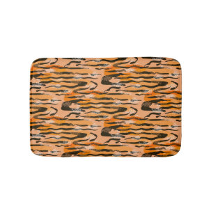 Tapis De Bain Motif de bande de tigre de pêche