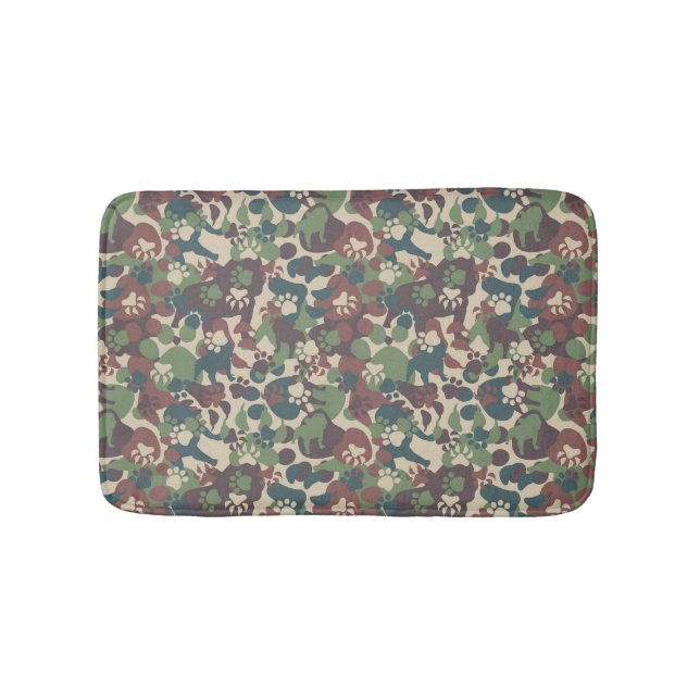 Tapis De Bain Motif de camouflage de chien (Devant)