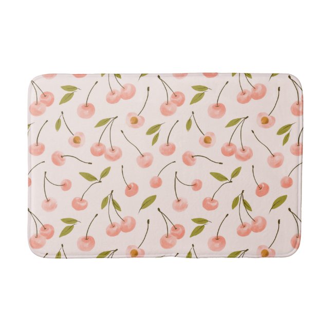 Tapis De Bain Motif de cerise aquarelle (Devant)