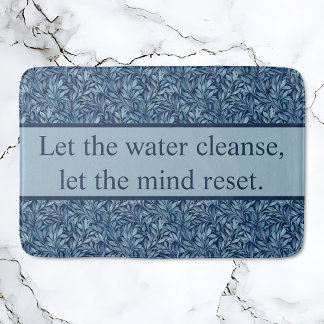 Tapis De Bain Motif de citation inspirant botanique classique
