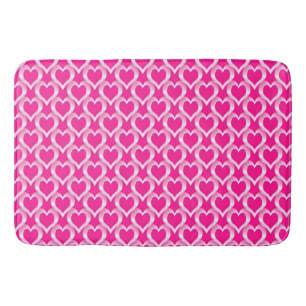 Tapis De Bain Motif de coeurs blancs roses