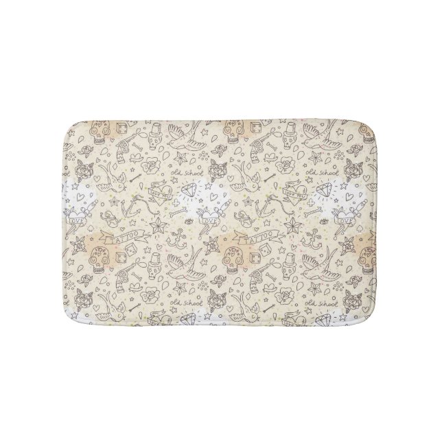 Tapis De Bain Motif de concept de tatouage (Devant)