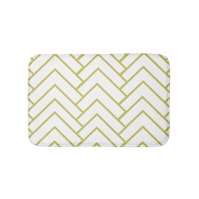 Tapis De Bain Motif de conception géométrique Or moderne (Devant)