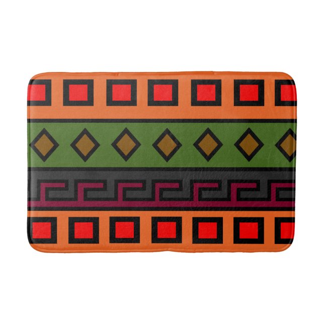 Tapis De Bain motif de couleur africaine authentique (Devant)