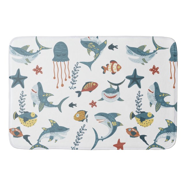 Tapis De Bain Motif de danse du requin Sea Life (Devant)