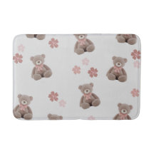 Motif de dessin animé rose ours