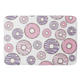 Tapis De Bain Motif De Donuts, Donuts Roses, Donuts Violets