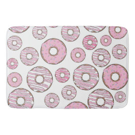 Tapis De Bain Motif De Donuts, Donuts Roses, Saupoudrages