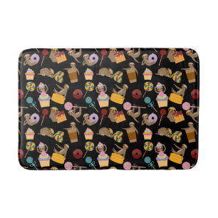 Tapis De Bain Motif de festins de bonbon à paresse