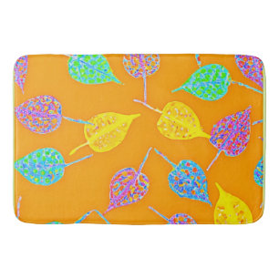 Tapis De Bain Motif de feuille rétro