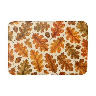 Tapis De Bain Motif de feuilles de chêne d'automne | Esthétique