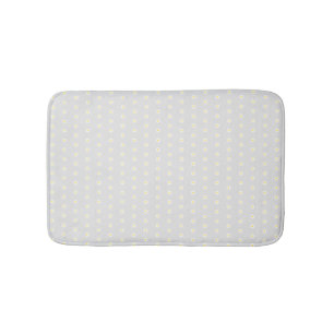 Tapis De Bain Motif de fleur marguerite blanc gris pâle