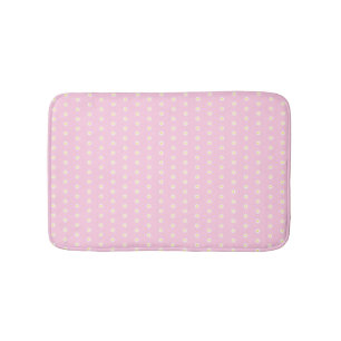Tapis De Bain Motif de fleur marguerite blanche rose pâle