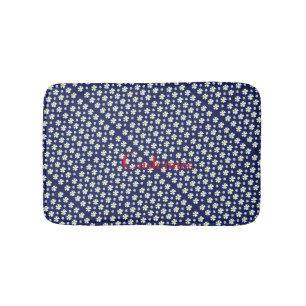 Tapis De Bain Motif de fleurs blanches Thunder_Cove