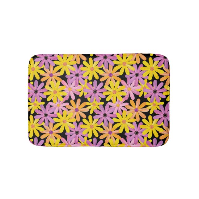 Tapis De Bain Motif de fleurs de Gerbera, arrière - plan (Devant)