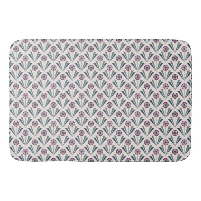 Tapis De Bain Motif de fleurs géométrique (Devant)