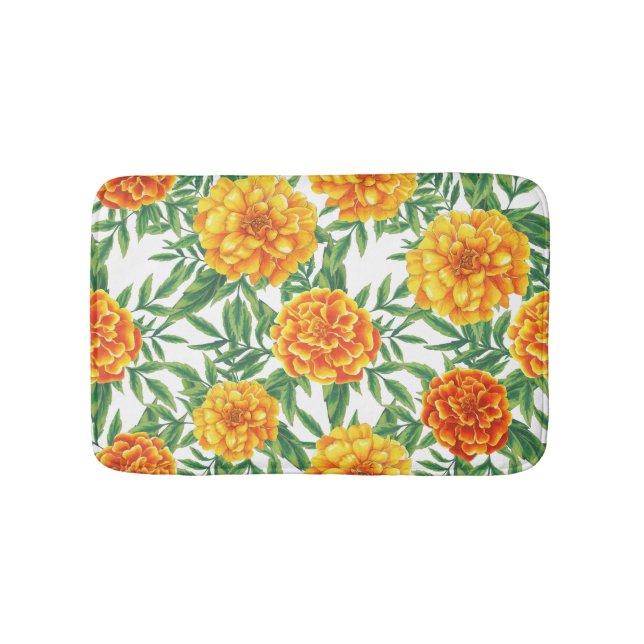 Tapis De Bain Motif de fleurs Marigold (Devant)