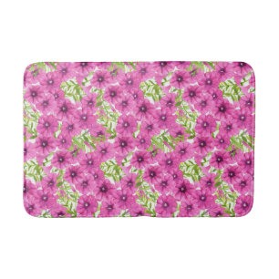 Tapis De Bain Motif de fleurs pétunia rose