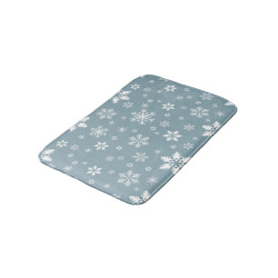 Tapis De Bain Motif de flocon de neige, flocons blancs, neige, g