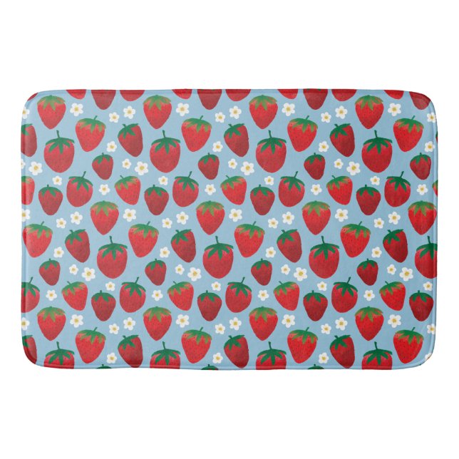 Tapis De Bain Motif de fraises sucrées (Devant)