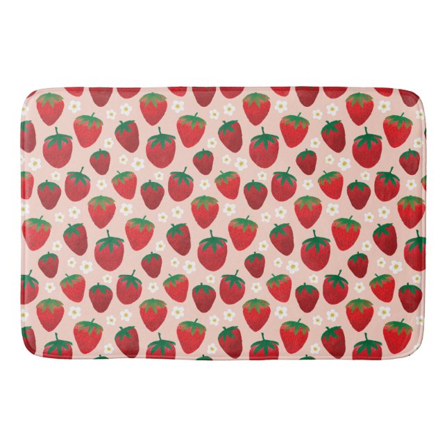 Tapis De Bain Motif de fraises sucrées (Devant)