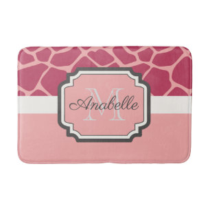 Tapis De Bain Motif de girafe rose