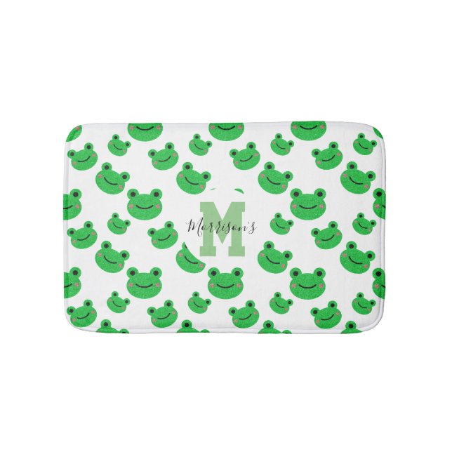 Tapis De Bain Motif de grenouille monogramme faune bébé (Devant)