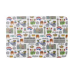 Tapis De Bain Motif de griffonnage de Netherland