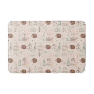 Tapis De Bain Motif de hérisson de bois mignon