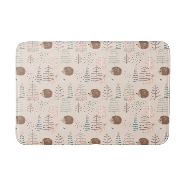 Tapis De Bain Motif de hérisson de bois mignon (Devant)