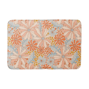Tapis De Bain Motif de jardin à fleurs rétro