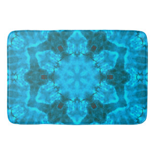 Tapis De Bain Motif de Kaleidoscope bleu glacé glacé glacé
