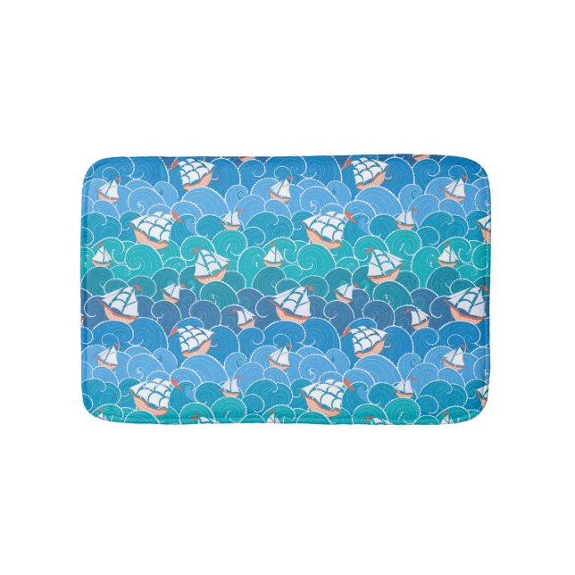 Tapis De Bain Motif de la mer des Rochers (Devant)