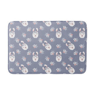 Tapis De Bain Motif de lamas et de fleurs