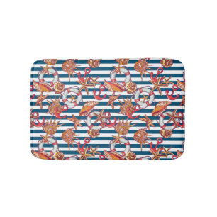 Tapis De Bain Motif De L'Amidon Et De La Grève