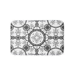 Tapis De Bain motif de ligne de carreaux scarabée
