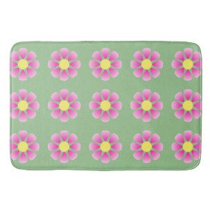 Tapis De Bain Motif de marguerite rose