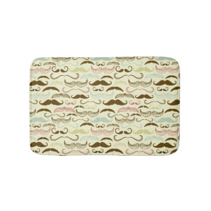 Tapis De Bain Motif de moustache, rétro style 4